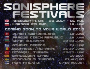 sonisphere termine 2010