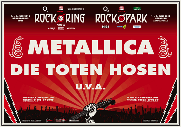 slepen Leven van Wegversperring Metallica als Rock am Ring Headliner 2012