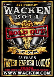 Wacken 2014 Tickets ausverkauft