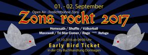 Early Bird Ticket für Zons rockt 2017 in der City Buchhandlung Dormagen