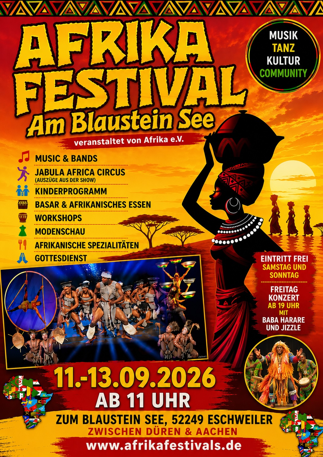 Afrika Festival am Blausteinsee 2026 Flyer