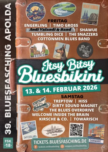Bluesfasching Apolda 2026 Flyer