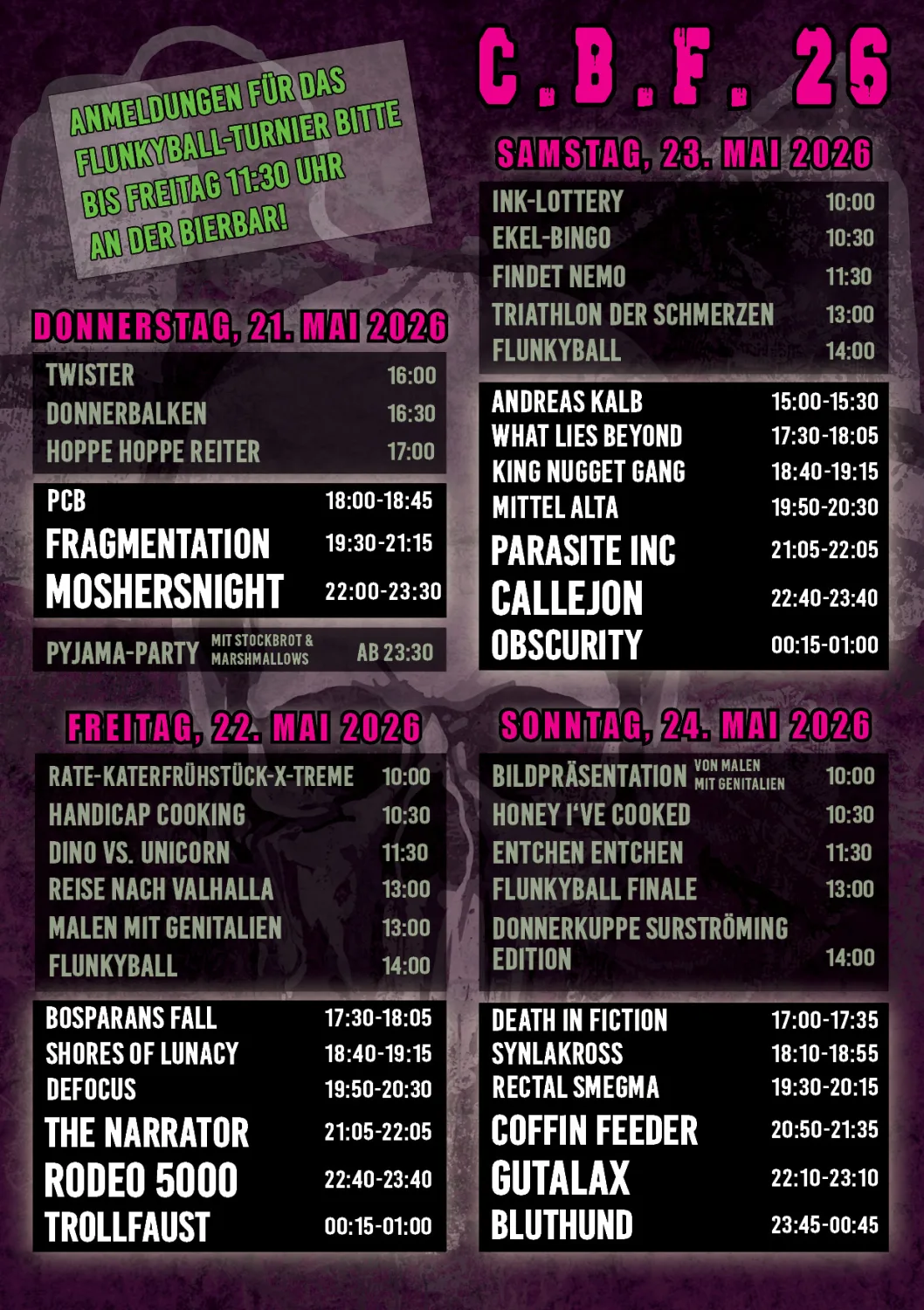 Camping Battleground Festival 2026 Flyer