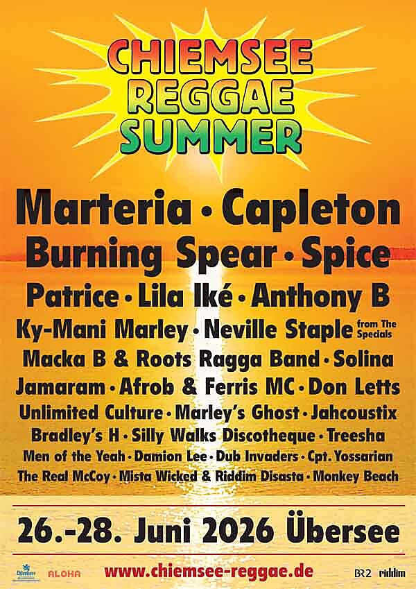 Chiemsee Reggae Summer 2026 Flyer