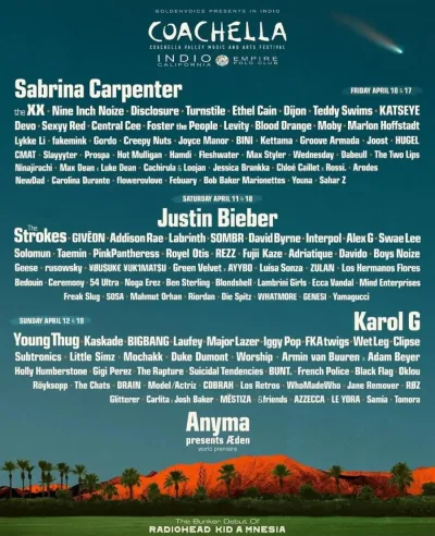 Coachella Festival 2026 Flyer