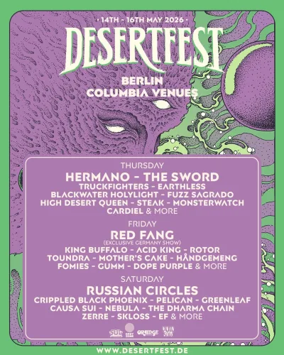 Desertfest Berlin 2026 Flyer