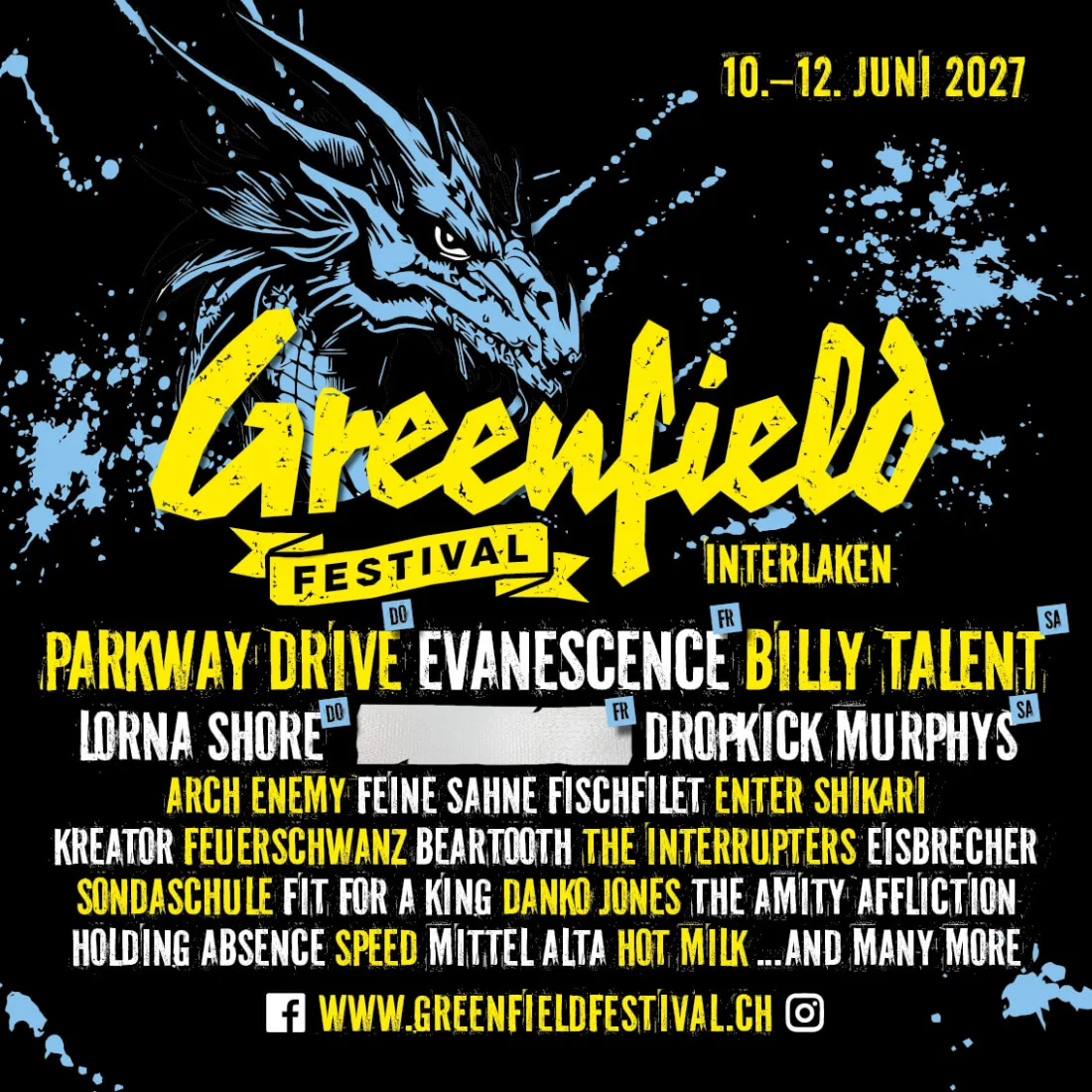 Greenfield Festival 2027 Flyer