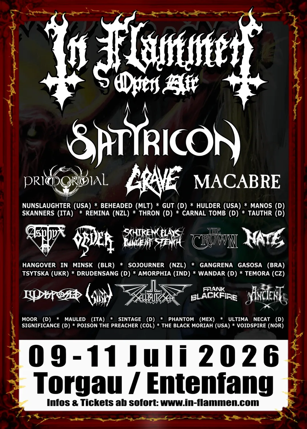IN FLAMMEN Open Air 2026 Flyer