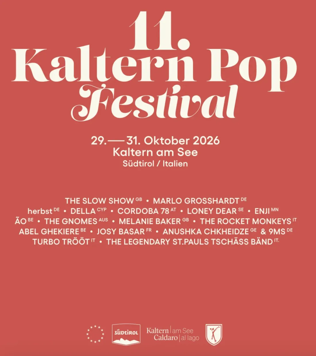 Kaltern Pop Festival 2026 Flyer