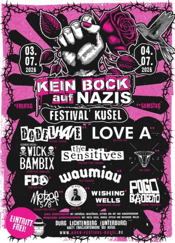 Kein Bock auf Nazis Festival 2026 Flyer