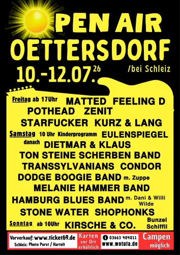 Oettersdorf Open Air 2026 Flyer