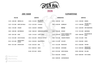 Open Air am Berg 2026 Flyer