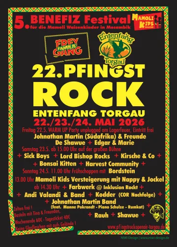 Pfingst Rock Benefiz Festival Torgau 2026 Flyer
