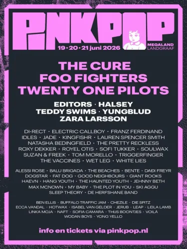 Pinkpop 2026 Flyer