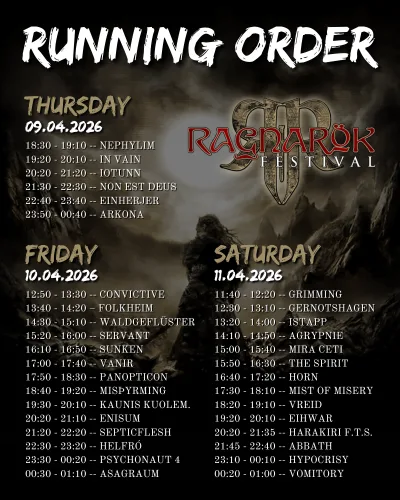 Ragnarök Festival 2026 Flyer
