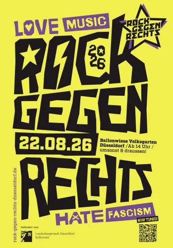 Rock gegen Rechts Düsseldorf 2026 Flyer