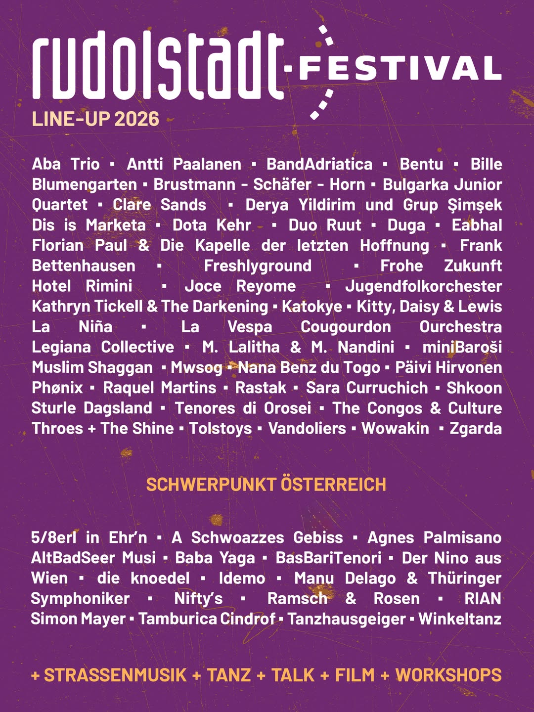 Rudolstadt Festival 2026 Flyer
