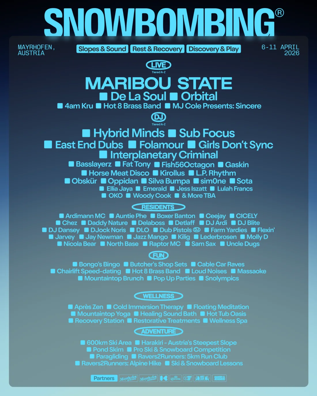 Snowbombing 2026 Flyer