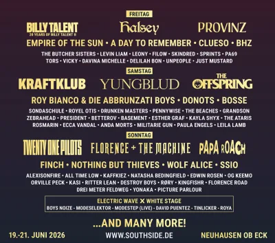 Southside Festival 2026 Flyer
