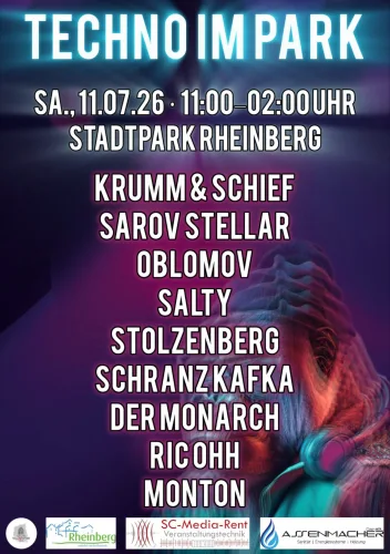 Techno im Park 2026 Flyer
