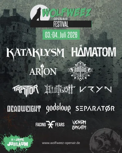 WOLFWEEZ Open Air 2026 Flyer