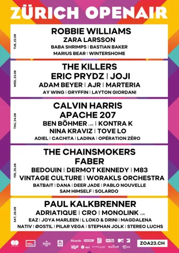 Zürich Openair 2023 Flyer