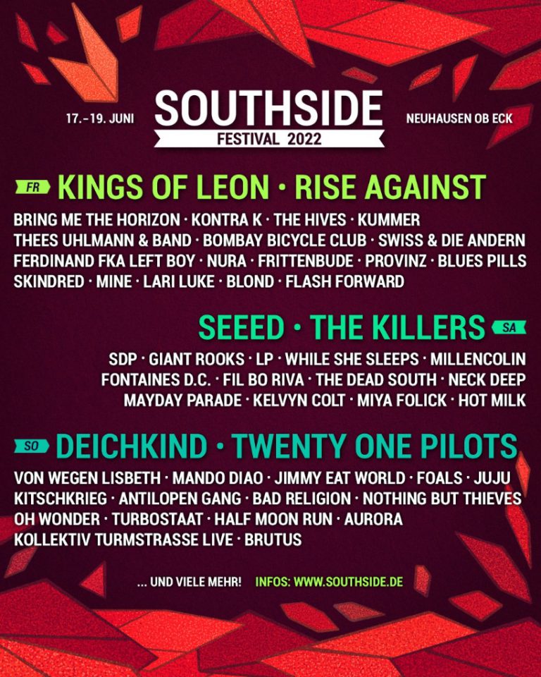 Hurricane & Southside 2022 mit Headlinern und ersten Acts