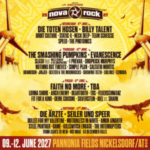 Vier Tage Nova Rock 2027: Die Toten Hosen und 40 weitere Acts bestätigt